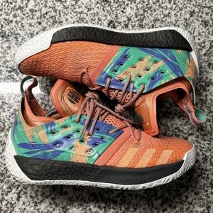Adidas Harden Vol. 2 California Dreamin 2018 Size 9.5 Peach Orange/Green AH2219